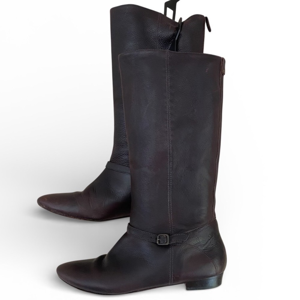 Frye Vintage Bonnie Mid Calf Equestrian Style Riding Boot Dark Mahogany Size 8